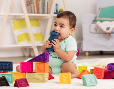 B.toys Elemenosqueeze – klocki miękkie – zestaw duży