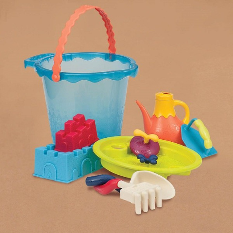 B.toys Shore Thing – wielkie wiadro z akcesoriami – niebieskie