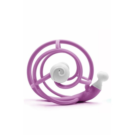 Mombella Gryzak z Grzechotką Ślimak Purple
