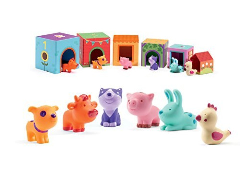 Djeco Klocki kartonowe z figurkami TOPANIFARM DJ09108