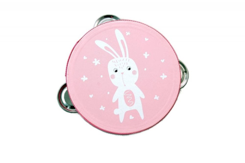 Adam Toys Tamburyn z króliczkiem - różowy