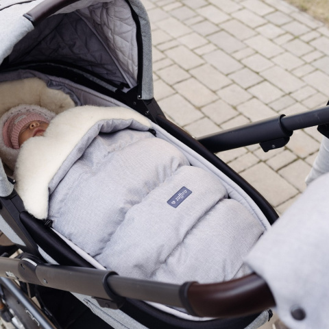 ZAFFIRO Mufka do wózka iMOVE - melange light grey