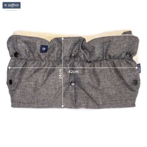 ZAFFIRO Mufka do wózka iMOVE - melange light grey