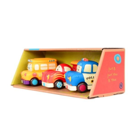 B.toys Mini Wheeee-ls! – zestaw 3 mini autek z napędem z wyścigówką