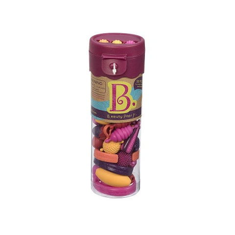 B.toys Zestaw do tworzenia biżuterii 50 el bordowy, ciemny róż B.eauty Pops
