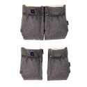 ZAFFIRO dwuczęściowe mufki 2w1 do wózka z wełną - melange grey