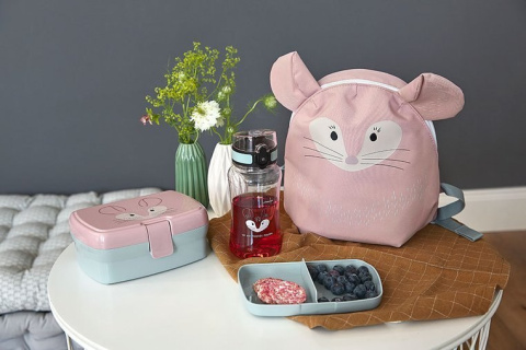 Lassig Zestaw na lunch Lunchbox + Tritanowa butelka - bidon 460 ml About Friends Szynszyla