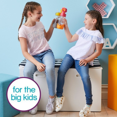 B.box Bidon Butelka tritanowa ze słomką 450 ml - Blue Slate