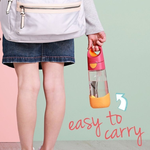 B.box Bidon Butelka tritanowa ze słomką 450 ml, Indigo Rose