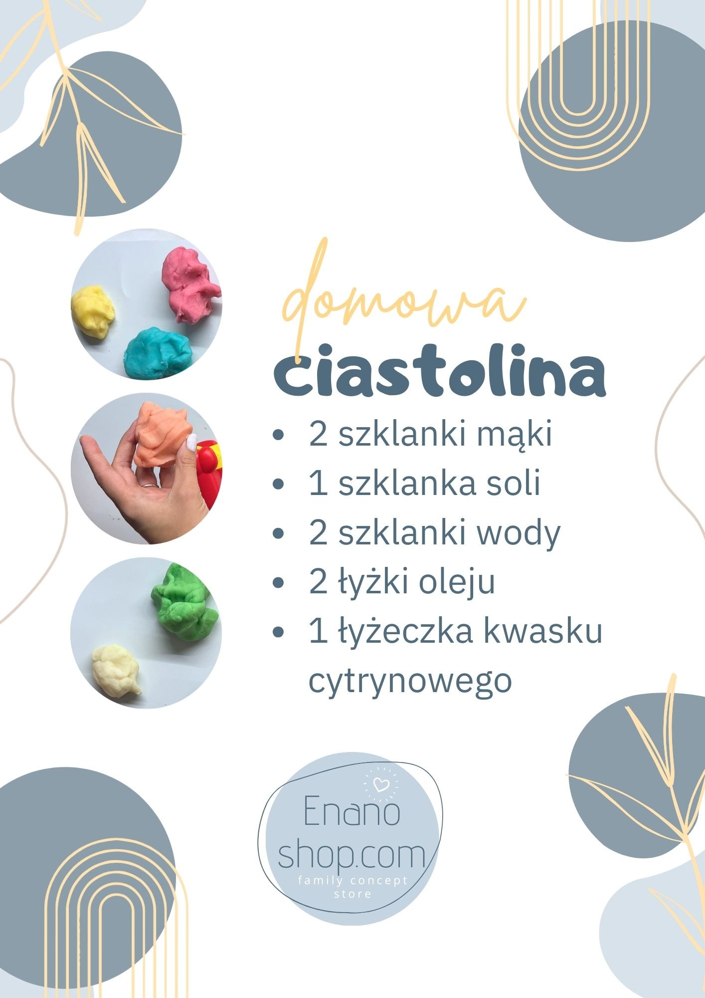 przepis na domową ciastolinę